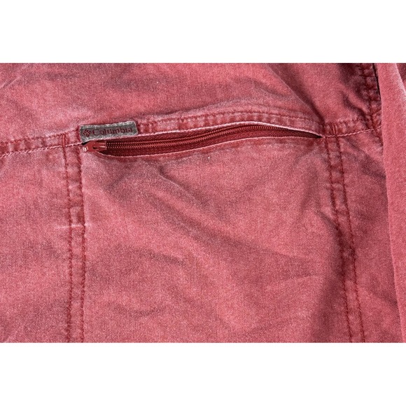 Columbia Vertex Men's XL Red Fishing Shirt Long Sleeve Zip Chest Pockets - Picture 4 of 8